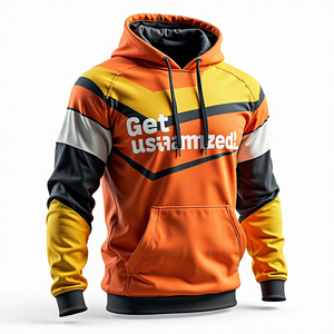 Jersey de gran tamaño personalizado para hombres Sudadera con capucha Sublimada Streetwear Durable Fitwear 100% poliéster y básicos algodón mezclado Casual - Product Image 1