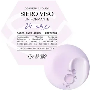 Sensi naturali siero viso solido 24 ore per la cura della pelle di mattina e sera ingredienti naturali cura della pelle efficace - Product Image 1