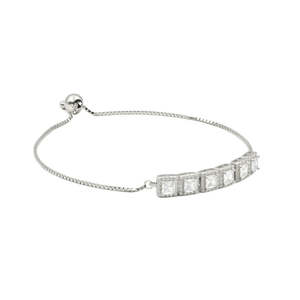 NOVAMART Fine Zarkan Pair Square Zircon <b>Silver</b> Crystal <b>Bracelets</b> & <b>Bangles</b> Wholesale Export - Product Image 3