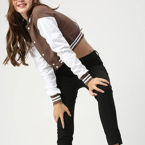 2025 femmes basket-ball culture université veste personnalisé 100% laine hiver veste motif à carreaux doublure en Nylon tricoté en gros OEM - Product Image 5