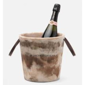Vente en gros Aspect attrayant Seau à glace fabriqué en couleur brune Bacs à boissons Boire Bière Vin Accessoires pour boîtes de nuit - Product Image 1