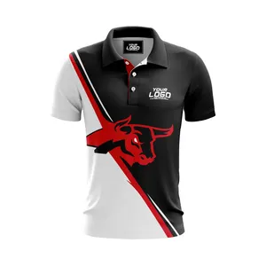 Polo de golf pour hommes personnalisé organique haute spf 30 impression complète sublimation polyester 75% spandex 25% performance vêtements de golf chemises