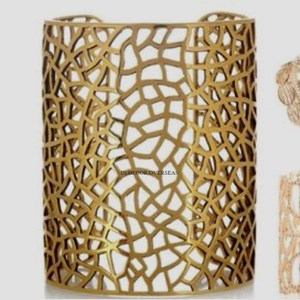 Sous-verres attrayants, design argenté brillant poli, métal de qualité supérieure, forme ronde, décoration de mariage de luxe, anneaux de serviette - Product Image 4