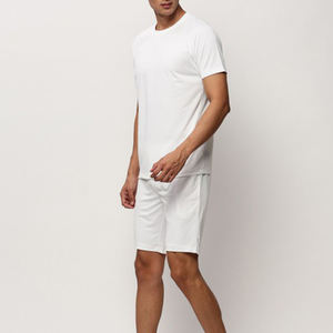 Conjunto de Dos Piezas para Hombre, Camiseta de Verano 2026, Informal, de Manga Corta, Transpirable, de Algodón, con Pantalones Cortos a Juego - Product Image 3