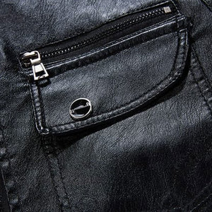 Chaqueta de cuero de diseño personalizado, chaqueta de cuero de color sólido para hombre, ropa de calle, chaqueta de cuero transpirable para hombre de STYLO INTERNATIONAL - Product Image 4