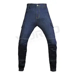 Moto Jeans De Corrida De Proteção Logotipo Personalizado Tailor Fit Motocicleta Jeans Calça Calça Motor Bike Joelho Proteção