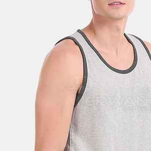 Débardeur de sport pour homme sur mesure, respirant, séchage rapide, confortable, polyester/coton, vêtements de sport - Product Image 5