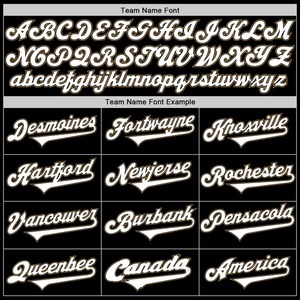 Blanc Noir Personnalisé-Maillot de Baseball Authentique Vieil Or - Product Image 4