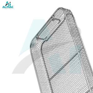 Panier ALMAC avec base plate et côtés perforés, solution de rangement manuelle en acier inoxydable durable pour instruments médicaux - Product Image 5