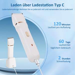 Depiladora Eléctrica 5 en 1 Impermeable para Mujer con Cabezales de Cuchilla Reemplazables IPX7 para Rostro, Piernas, Axilas, Nariz y Cejas - Product Image 6