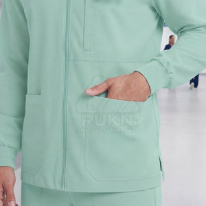 Blouse médicale zippée pour infirmières, vêtement de maintien au chaud pour personnel hospitalier et clinique, fournisseur en gros - Product Image 6