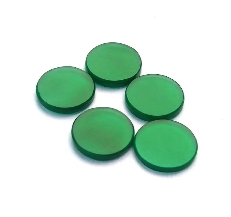 Natural Green Onyx Flat Stone Coin 10mm Cabochon Gemstone Jewelry Making Stone 100% Natural Top Color Vivaaz Gems Bulk Wholesale