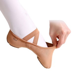 Chaussons de danse en toile de haute qualité à semelle fendue, extensibles, pour enfants, filles et femmes, pour l'entraînement de danse - Product Image 3