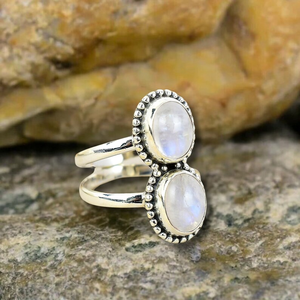 925 Sterling Silver Handmade <b>Ring</b> Natural <b>Crystal</b> Moonstone Gemstone Classic Fine Women's Jewelry Perfect Anniversary Gift Her - Product Image 2