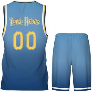 Conjunto de Uniforme de Baloncesto Personalizable de Alta Calidad con Impresión Digital para Estudiantes Universitarios, de Secado Rápido, Transpirable y Antibacteriano - Product Image 3
