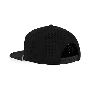Low Tax Structured 5 Panel Laser Cut Hole Perforated Golf <b>Hats</b> 100% Polyester Custom Printed Logo <b>FLat</b> Brim Rope <b>Caps</b> For Sports - Product Image 5
