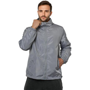 Vestes coupe-vent pour hommes Vestes légères à capuche zippées pour hommes Randonnée Cyclisme Vêtements de sport - Product Image 1