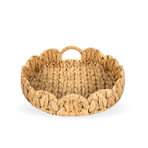 Juego de 3 bandejas redondas para servir algas marinas, diseño de Jacinto festoneado para almacenamiento de decoración de alimentos, venta al por mayor de Vietnam Vecraft - Product Image 1