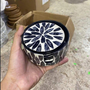 แผ่นรองแก้วมุกทำมือ ดีไซน์ตกแต่งสำหรับเครื่องดื่ม - Product Image 2