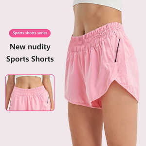 Shorts de gymnastique à séchage rapide de haute qualité pour femmes en Nylon respirant Durable Streetwear mode athlétique avec Logo motif lavé été - Product Image 4