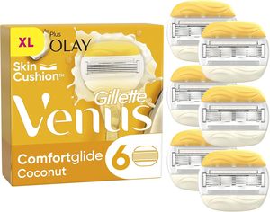 Gillette Venus ComfortGlide Coco con Olay Cuchillas de Afeitar Mujer, Paquete de 6 Recambios de Cuchillas de Afeitar 2 en 1 con Barras de Humedad - Product Image 1