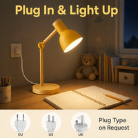 Lampe de lecture en bois et plastique