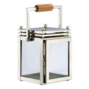 Farol Clásico de Acero Inoxidable Plateado con Aspecto Rústico de Casa de Campo, Perfecto para Patios Exteriores, Jardines y Decoración Interior - Product Image 6