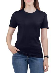 Wholesale 180GSM Soft Cotton Oversized Cropped <b>Tshirt</b> Women Custom High Quality Screen Print Plain Basic Tee Shirts - Product Image 2