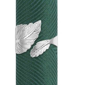 Diseño de hoja Floral, servilletero de acero inoxidable, Material de latón para boda y fiesta, decoración de mesa de comedor de Color de verano caliente - Product Image 1