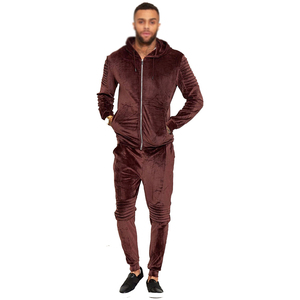 Chaqueta Con cremallera larga personalizada para hombre, ropa deportiva para correr, conjuntos de terciopelo, nuevo diseño, ropa de entrenamiento de invierno a la moda, ropa de maternidad estampada - Product Image 3