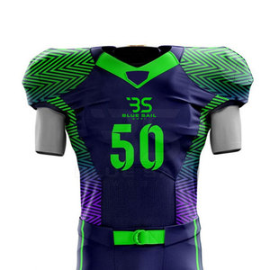 Conjunto de fútbol americano sublimado con colores resistentes a la decoloración y logotipo personalizado Conjunto de camisetas de fútbol de escuela secundaria - Product Image 3
