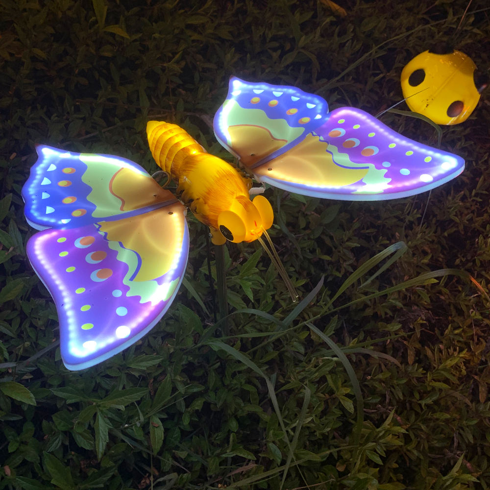 Dynamic Butterfly Bee Garden Lights 16W Solar Powered Decoration
