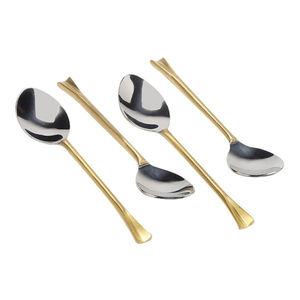 Fuerte fabricante al por mayor suministro de cubiertos indios al precio más bajo juego de cubiertos de metal de acero inoxidable negro para el almuerzo Cena - Product Image 2