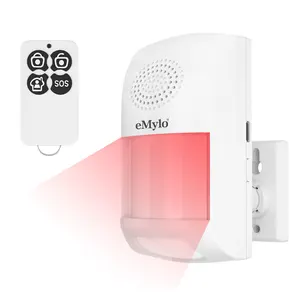 Emylo RF ngoài trời PIR Detector thụ động hồng ngoại cảm biến chuyển động nhiệt với điều khiển từ xa