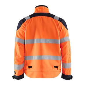 Veste de sécurité Softshell à LED imperméable à haute visibilité - Veste de sécurité Softshell réfléchissante de classe 1 ANSI - Product Image 6