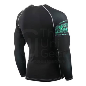 Camiseta Deportiva de Compresión de Manga Larga para Hombre, Diseño 2025, Logotipo Personalizado, Spandex/Poliéster, Secado Rápido, Transpirable, Protección UV - Product Image 3