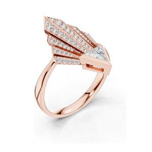 Bague pour femme en diamant de laboratoire 0,577 CT, clarté VVS-VS EF, or 18 carats, 14 carats, 10 carats et argent 925, or rose, or jaune, or blanc - Product Image 6