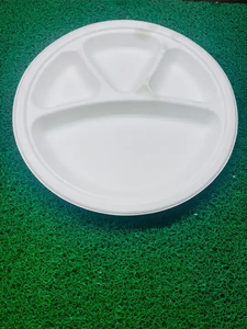 Assiettes jetables haut de gamme en bagasse 100 % compostables et biodégradables en fibre de canne à sucre pour la restauration - Product Image 5