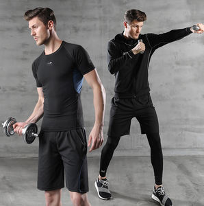 Ropa de entrenamiento para hombre, conjunto deportivo ajustado, 2 uds., trajes de entrenamiento para gimnasio, ropa deportiva, chándal, conjuntos de ropa de entrenamiento - Product Image 6