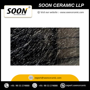Dalle de granit Markino noir fini flammé de la meilleure qualité utilisée pour la décoration de revêtements de sol et d'escaliers en vente à l'exportation - Product Image 3