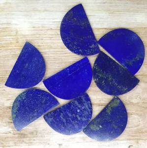 Meilleure vente de haute qualité 12x20mm lisse plat demi-lune Lapis Lazuli fait à la main pierre précieuse naturelle en vrac pour la fabrication de bijoux - Product Image 2