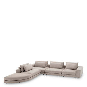 Nuoro Greige Lounge Club <b>Sofa</b> Durable Fabric <b>for</b> Comfort and Style - Product Image 1