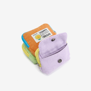 Vintage Corduroy Zipper <b>Pouch</b>-Handmade High Quality Soft Portable Customized Color Unisex 4 in <b>Mini</b> for Coins & Cards - Product Image 6