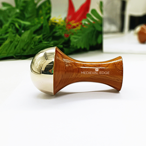 High Quality Kansa Wand Palm Grip Massage Tool Compact and Ergonomic Design for Stress Relief Original Indian Manufacture - Product Image 2