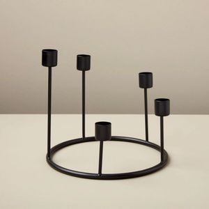 Ramitas de aluminio Brazos vela Pilar titular Hecho a mano Soportes de velas para el hogar Decoración de la boda Portavelas de metal personalizado - Product Image 3