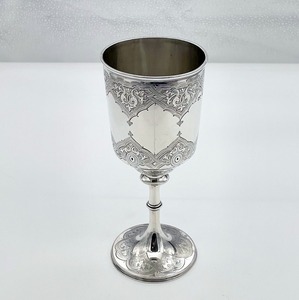 Verre à cocktail en aluminium fait main, finition argentée, design sérigraphié TQC, 300 ml, luxe pour restaurant, bar, hôtel - Product Image 3