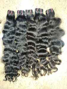 Extensiones de cabello humano virgen 100% de alta calidad al por mayor, cabello Remy brasileño natural suelto, tipo de cabello indio - Product Image 4