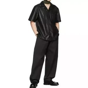 Mới Nhất Thiết Kế Phong Cách Mới Trên Áo Sơ Mi Da Tùy Chỉnh Cao Cấp Chất Lượng Người Đàn Ông Da Chính Hãng Cho Người Đàn Ông Da Áo Sơ Mi - Product Image 5