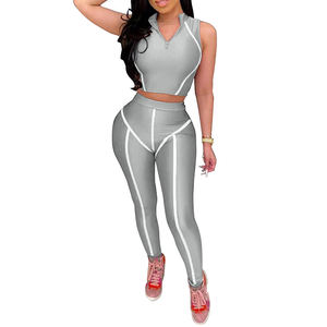 Conjunto de Yoga de Dos Piezas para Mujer, Talla Grande, Sin Costuras, de Alta Calidad, Cintura Elástica, Hecho de Poliéster, Gran Venta - Product Image 5