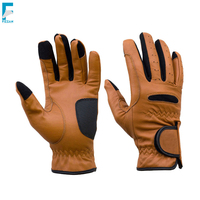 Guantes de equitación de cuero de invierno de diseño personalizado, unisex, de alta calidad, antideslizantes, de secado rápido, transpirables, con agarre completo para las manos.